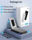 2 Pack 10000mAh Power Bank  22.5W PD Fast Charge  Backup Battery Portable Charger LED Display  1-Port USB  - ZDXW241 2597-7