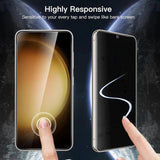 2 Pack Privacy Screen Protector TPU Film Fingerprint Works Anti-Spy Anti-Peep 3D Edge  - ZD2SP43 2261-3