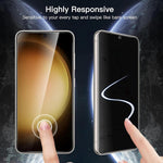 2 Pack Privacy Screen Protector TPU Film Fingerprint Works Anti-Spy Anti-Peep 3D Edge  - ZD2SP26 2220-3