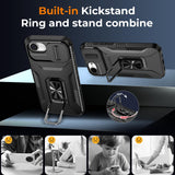 Hybrid Case Cover Metal Ring Lens Protects Kickstand Shockproof Armor  - ZDXW107 2449-4