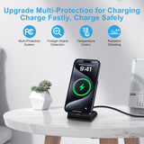 Wireless Charger 15W Fast Stand Charging Pad  Slim Charging Station   - ZDXW206 2556-2