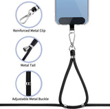 Black 2 Pack Phone Lanyard Holder Adjustable 1 Pcs Neck Straps 1 Pcs Wrist Straps For Phone Cases  - ZDXW273 2634-4
