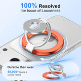 Metal Magnetic Ring Phone Holder  Orange Kickstand Folding Desk Stand  - ZDXW219 2569-4