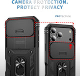 Hybrid Case Cover Metal Ring Lens Protects Kickstand Shockproof Armor  - ZDXW105 2447-4