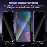 2 Pack Privacy Screen Protector Tempered Glass Anti-Spy 9H Hardness Anti-Peep 3D Edge  - ZD2SP92 2453-2