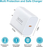 3 Pack 30 Fast Home Charger PD Type-C 3 Pack 6ft USB-C Cable Quick Power Adapter  - ZDXW232 2588-4