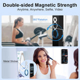 Metal Magnetic Ring Phone Holder  Blue Kickstand Folding Desk Stand  - ZDXW218 2568-2