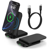 Foldable Wireless Charger 15W Fast Folding Stand Charging Pad  Slim  - ZDXW204 2554-1