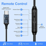 TYPE-C Earphones  USB-C Earbuds  Headphones w Mic Headset Earpieces  - ZDXW202 2552-6