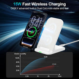 Foldable Wireless Charger 15W Fast Folding Stand Charging Pad Slim  - ZDXW205 2555-2