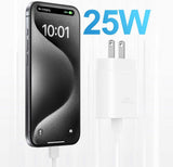 2 Pack 25W Fast Home Charger PD Type-C 6ft and10ft USB-C Cable Quick Power Adapter  - ZDXW233 2589-2