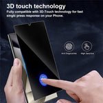 2 Pack Privacy Screen Protector TPU Film Fingerprint Works Anti-Spy Anti-Peep 3D Edge  - ZD2V46 2069-4