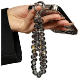 Beaded Phone Lanyard Wrist Strap For Phone Cases  Black  - ZDXW281 2642-1