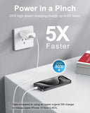 2 Pack 25W Fast Home Charger PD Type-C 6ft and10ft USB-C Cable Quick Power Adapter  - ZDXW233 2589-4