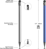 5 Pcs Stylus Touch Screen Pen Silicone Tip Lightweight Alloy Black/White/Rose Gold/Blue/Silver  - ZDXW265 2626-2