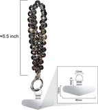 Beaded Phone Lanyard Wrist Strap For Phone Cases  Black  - ZDXW281 2642-2