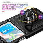  Hybrid Case Cover   Metal Ring  Kickstand Shockproof Armor  - ZDE74 2104-3