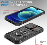 Hybrid Case Cover Metal Ring Lens Protects Kickstand Shockproof Armor  - ZDXW114 2462-2