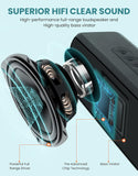 Wireless Speaker Hands-free Microphone  Audio Multimedia Rechargeable  Black  - ZDXW16 2352-2