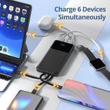 10000mAh Power Bank  22.5W PD Fast Charge  Backup Battery Portable Charger Built-in Cable LED Display  - ZDXW240 2596-3