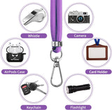 Purple 2 Pack Phone Lanyard  Adjustable Holder 1 Pcs Neck Straps 1 Pcs Wrist Straps For Phone Cases   - ZDXW274 2635-6