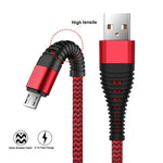  6ft and 10ft Long USB-C Cables   Fast Charge   TYPE-C Cord   Power Wire   Data Sync   Red Braided   - ZDJ21+J53 1995-6