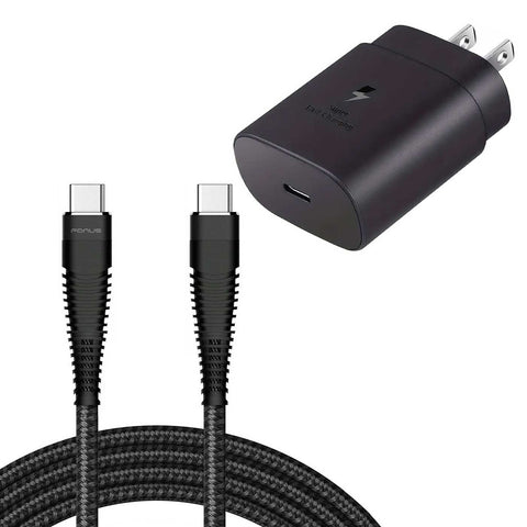 25W Fast Home Charger 10ft Long USB-C Cable PD Type-C Power Adapter Cord Wall AC Plug  - ZDZ29 2231-1