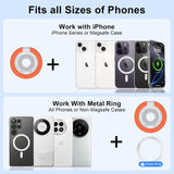 Metal Magnetic Ring Phone Holder  Orange Kickstand Folding Desk Stand  - ZDXW219 2569-6