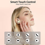 Pink Wireless Ear-hook Earphones Bluetooth Earbuds Over the Ear Headphones True Stereo Charging Case Hands-free  - ZDXW267 2628-6
