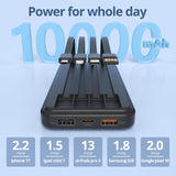 10000mAh Power Bank  22.5W PD Fast Charge  Backup Battery Portable Charger Built-in Cable LED Display  - ZDXW240 2596-4
