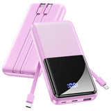 15000mAh Lavender Power Bank  22.5W PD Fast Charge  Backup Battery Portable Charger Built-in Cable LED Display  - ZDXW244 2600-1