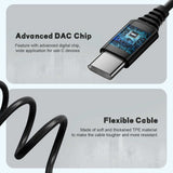 USB-C Retractable Earphones Headphones Hands-free Earbuds TYPE-C w Mic Headset  - ZDC63 2329-3