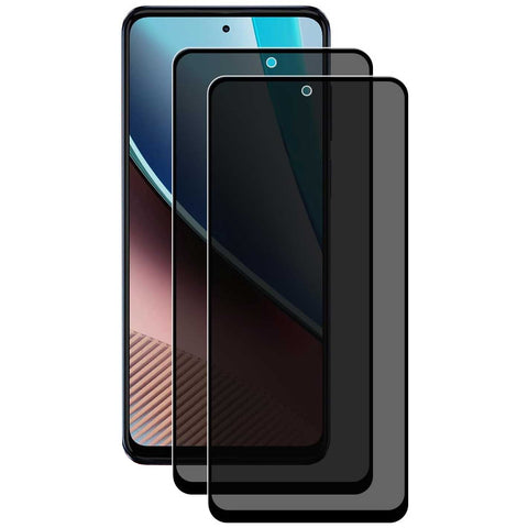 2 Pack Privacy Screen Protector Tempered Glass Anti-Spy 9H Hardness Anti-Peep 3D Edge  - ZD2SP25 2219-1