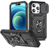 Hybrid Case Cover Metal Ring Lens Protects Kickstand Shockproof Armor  - ZDXW124 2472-1