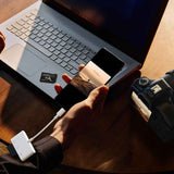 3-in-1 USB-C Adapter Card Reader MicroSD Slot TYPE-C   - ZDP21 2254-5