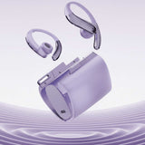 Wireless Ear-hook OWS Earphones Purple Bluetooth Earbuds Over the Ear Headphones  True Stereo Charging Case  Hands-free Mic  - ZDY88 2293-3
