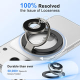 Metal Magnetic Ring Phone Holder  Kickstand Folding  Desk Stand Black  - ZDXW215 2565-4
