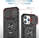 Hybrid Case Cover Metal Ring Lens Protects Kickstand Shockproof Armor  - ZDXW115 2463-4