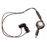 USB-C Retractable Earphones Headphones Hands-free Earbuds TYPE-C w Mic Headset  - ZDC63 2329-4
