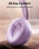 Purple Wireless Headphones  Foldable Headset w Mic Earphones Earbuds  - ZDXW268 2629-5