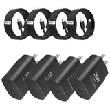 4 Pack 25W Fast Home Charger PD Type-C 2 Pack 6ft and 2 pack 4ft USB-C Cable Quick Power Adapter  - ZDXW229 2584-1