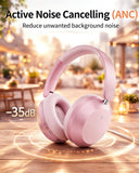 Pink Wireless Headphones Foldable Headset w Mic Earphones Earbuds  - ZDXW269 2630-2