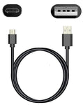 9ft Micro USB Cable Charger Cord - TPE - Black - Fonus K68 289-4