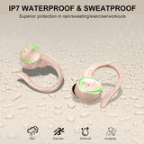 Pink Wireless Ear-hook Earphones Bluetooth Earbuds Over the Ear Headphones True Stereo Charging Case Hands-free  - ZDXW267 2628-7