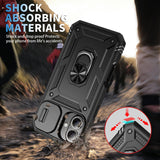 Hybrid Case Cover Metal Ring Lens Protects Kickstand Shockproof Armor  - ZDXW108 2456-6