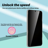 2 Pack Privacy Screen Protector Tempered Glass Anti-Spy 9H Hardness Anti-Peep 3D Edge  - ZD2SP62 2294-4