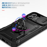 Hybrid Case Cover Metal Ring Lens Protects Kickstand Shockproof Armor  - ZDXW108 2456-3