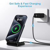 Wireless Charger 15W Fast Stand Charging Pad  Slim Charging Station   - ZDXW206 2556-3