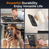 Hybrid Case Cover Metal Ring Lens Protects Kickstand Shockproof Armor  - ZDXW111 2459-6