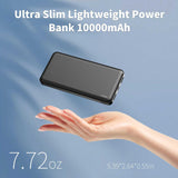 2 Pack 10000mAh Power Bank Backup Battery Portable Charger LED Indicators 2-Port USB 1-Port USB-C  - ZDXW243 2599-2